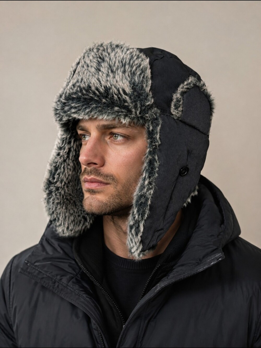 Broadstone Faux Fur Trapper Hat With Ear Flaps NEW